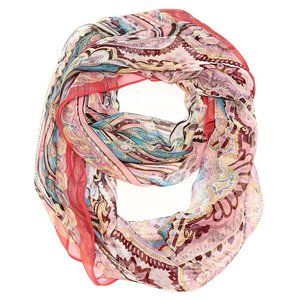 Silk Feel Absolutely Stunning Red Infinity Scarf
